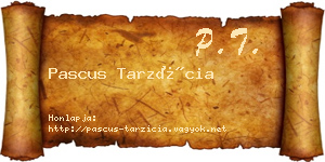 Pascus Tarzícia névjegykártya